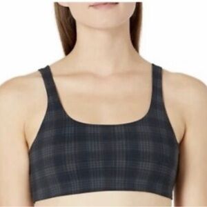ALO Plaid Black Bral